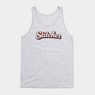 Stitcher Red Black Tank Top